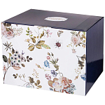 Чайный сервиз из фарфора белый с рисунком цветов на 6 персон 14 предметов Garden Whisper Porcelain Set  варинант исполнения - 4 | Loft Concept в Орле