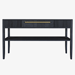 Дизайнерская Консоль с полкой и ящиком Primo Черный дуб варинант исполнения - 7 | Loft Concept в Орле