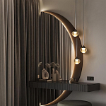 Подвесной светильник с рифлёным плафоном в форме шара Ripple Glow варинант исполнения - 5 | Loft Concept в Орле