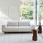 Приставной столик из массива дерева Walnut Triple варинант исполнения - 9 | Loft Concept в Орле