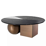 Дизайнерский журнальный стол с круглой столешницей на 3-х геометрических ножках Lehumod варинант исполнения - 5 | Loft Concept в Орле