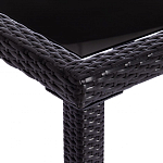 Обеденный комплект из искуственного ротанга Vintara черный варинант исполнения - 9 | Loft Concept в Орле