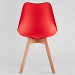 Стул с основой из пластика и мягким сиденьем Arvika Red варинант исполнения - 4 | Loft Concept в Орле