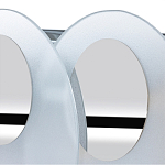 Бра с тремя круглыми матовыми стеклянными дисками и зеркальными вставками Lunaria  варинант исполнения - 2 | Loft Concept в Орле