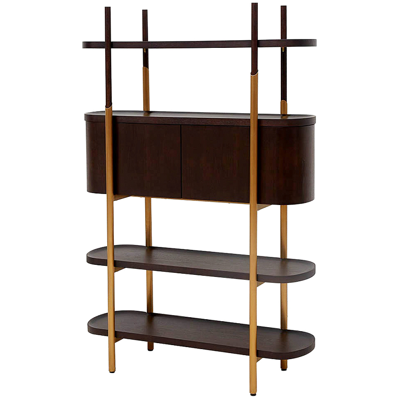 Стеллаж Odalis Brown Rack Коричневый Латунь Стеллаж Odalis Brown Rack Коричневый Латунь в Орле | Loft Concept
