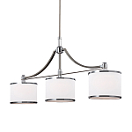 Люстра линейная с 3-мя белыми цилиндрическими плафонами Feiss варинант исполнения - 1 | Loft Concept в Орле