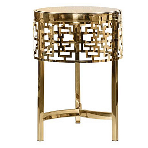 Приставной стол Yen Geometry Side Table pink gold 50