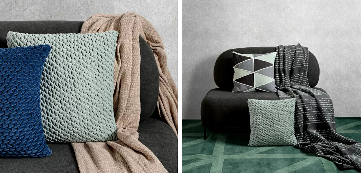 Подушка Purnama Quilting mint Подушка Purnama Quilting mint - Loft-Concept в Орле