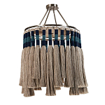 Люстра круглая плетеная с кисточками цвета серый дуб Boho Tassel Chandelier варинант исполнения - 2 | Loft Concept в Орле