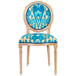 Стул из натурального бука с бирюзово-желтым узором Ikat Pattern бирюзовый варинант исполнения - 1 | Loft Concept в Орле