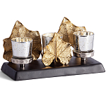 Подсвечник Cozy Light с декором кленовыми листьями варинант исполнения - 1 | Loft Concept в Орле