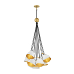 Люстра с 15-ю белыми  плафонами с золотой внутренней поверхностью Hinkley варинант исполнения - 2 | Loft Concept в Орле