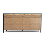 Комод 8 ящиков с подсветкой на рельефном фасаде Warm Industrial варинант исполнения - 4 | Loft Concept в Орле