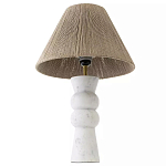 Настольная лампа с плетеным абажуром и белым мраморным основанием Simplicity and Nobility варинант исполнения - 2 | Loft Concept в Орле