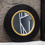 Зеркало в черной фактурной раме с золотым кантом Summon the Light варинант исполнения - 6 | Loft Concept в Орле