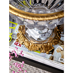 Чаша из прозрачного стекла с бронзовой подставкой и ручками Eden Garden варинант исполнения - 4 | Loft Concept в Орле