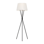 Торшер на трех тонких перекрещенных ножках с белым конусным абажуром из льна Feiss варинант исполнения - 1 | Loft Concept в Орле