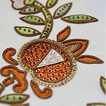 Обои с вышивкой ручной работы Fyodor Original colourway on linen варинант исполнения - 2 | Loft Concept в Орле