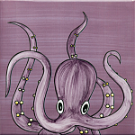 Плитка с узором Осьминог велосипедист варинант исполнения - 3 | Loft Concept в Орле