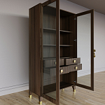 Дизайнерский шкаф витрина Elsa Dreams Walnut с 4-мя ящиками варинант исполнения - 7 | Loft Concept в Орле