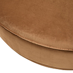 Кушетка круглая с обивкой из велюра коричневая Milky Brown Chair варинант исполнения - 7 | Loft Concept в Орле
