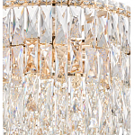 Люстра круглая с хрустальными подвесками на золотистом каркасе Roul Crystal Light варинант исполнения - 2 | Loft Concept в Орле