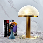 Настольная лампа c абажуром в форме купола из натурального камня  Heavenly Harmony варинант исполнения - 2 | Loft Concept в Орле