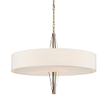 Люстра круглая с белым тканевым абажуром  White Light Diffuser варинант исполнения - 3 | Loft Concept в Орле