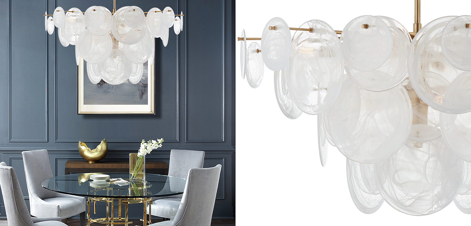 Люстра Disk Textured Glass Chandelier Люстра Disk Textured Glass Chandelier - Loft-Concept в Орле