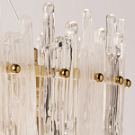 Люстра круглая с прозрачными стержнями разной длины Textured Glass Chandelier варинант исполнения - 9 | Loft Concept в Орле