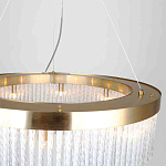 Люстра подвесная со стеклянными подвесками в виде перекрученных трубочек Nembus варинант исполнения - 3 | Loft Concept в Орле