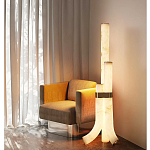 Торшер геометрический с тремя мраморными плафонами Marble Tripod варинант исполнения - 5 | Loft Concept в Орле