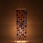 Торшер из перламутра на металлическом каркасе Indonesian Tower 2 варинант исполнения - 3 | Loft Concept в Орле