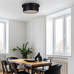 Потолочный светильник круглый черного цвета Modern Simple Ceiling Light варинант исполнения - 3 | Loft Concept в Орле