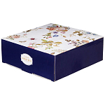 Ваза фарфоровая круглая на ножке с рисунком цветов Garden Whisper Porcelain Set  варинант исполнения - 2 | Loft Concept в Орле