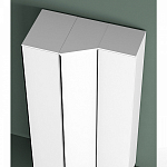 Шкаф-пенал белый с зеркальной дверцей Strict Lines варинант исполнения - 4 | Loft Concept в Орле