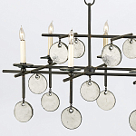 Люстра подвесная с 8-ю лампами и стеклянными круглыми подвесками Currey & Company варинант исполнения - 7 | Loft Concept в Орле