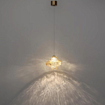 Подвесной светильник с плафоном из фактурного светло-янтарного стекла Light Ensemble варинант исполнения - 4 | Loft Concept в Орле