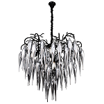 Люстра со стеклянными подвесками дымчатого цвета Ambre Glass Chandelier 80 варинант исполнения - 3 | Loft Concept в Орле