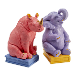 Держатель для книг Elephant and Rhinoceros Bookend варинант исполнения - 2 | Loft Concept в Орле
