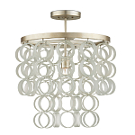 Потолочный светильник с каскадом из круглых декоративных колец Waterfall from the Rings варинант исполнения - 2 | Loft Concept в Орле
