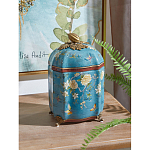 Ваза голубая с крышкой и цветочным узором Genuine Chinese Classics варинант исполнения - 2 | Loft Concept в Орле