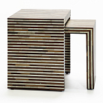 Комплект приставных столиков Stripes Set of tables Beige варинант исполнения - 1 | Loft Concept в Орле