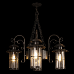 Уличная подвесная люстра с 4-мя цилиндрическими плафонами на цепях Elysian Lanterns варинант исполнения - 2 | Loft Concept в Орле