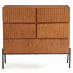 Комод с геометрическим рисунком на ящиках Anders Dark Wood варинант исполнения - 2 | Loft Concept в Орле