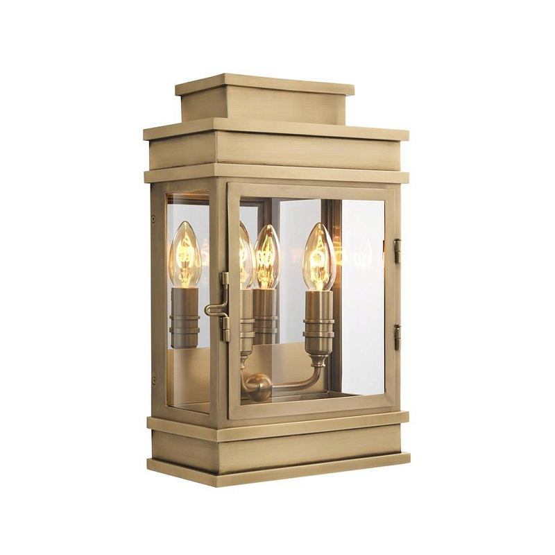 Бра Eichholtz Wall Lamp Linley S Латунь Античная полированная Прозрачный (Transparent) Бра Eichholtz Wall Lamp Linley S Латунь Античная полированная Прозрачный (Transparent) в Орле | Loft Concept