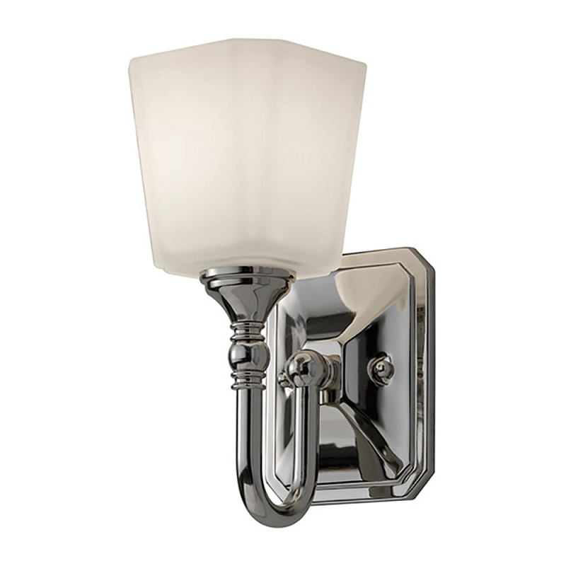 Бра для ванных комнат с белым матовым плафоном квадратной формы на основании цвета хром Feiss Хром Белый в Орле | Loft Concept 