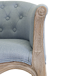 Кресло низкое в стиле прованс Louis French Armchair light blue flax варинант исполнения - 4 | Loft Concept в Орле