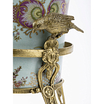 Ваза из голубого фарфора с рисунком птиц и цветов и декоративными элементами Blue Garden варинант исполнения - 4 | Loft Concept в Орле