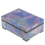 Шкатулка из натурального камня лазурит и чароит Stone Casket варинант исполнения - 4 | Loft Concept в Орле